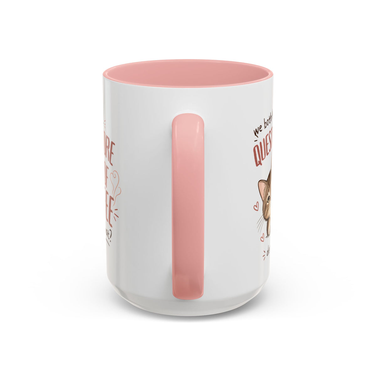Questionable Decisions Coffee Mug — Pink Cat Mug